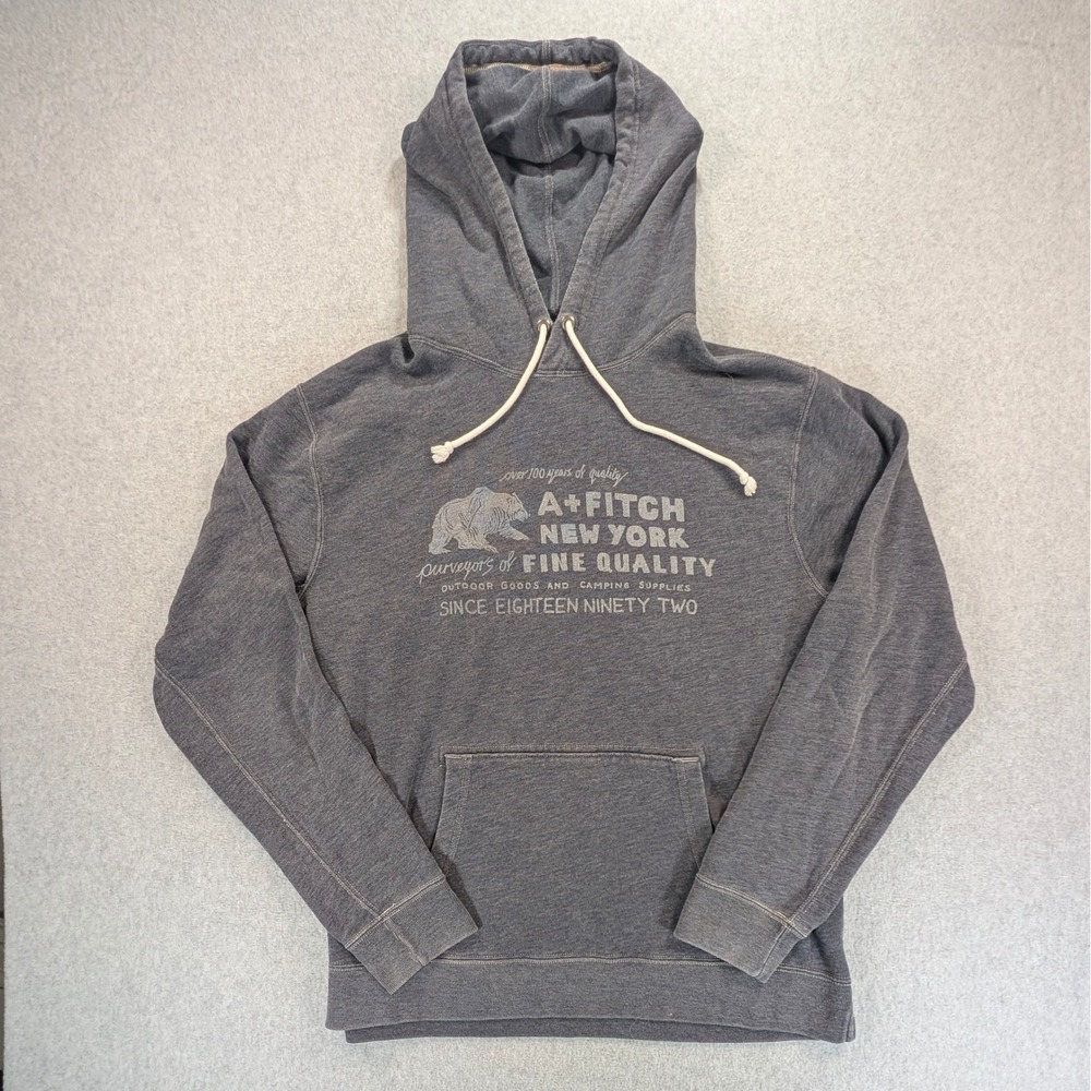 Abercrombie & Fitch Mens Gray Graphic Pullover Hoodie Large 24x27 1B4499